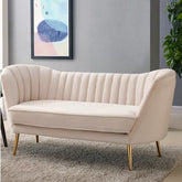 Trueliving Modern Dark Four Seater Sofa Leather Finish 76.2D x 177.8W x 76.2H Centimeters